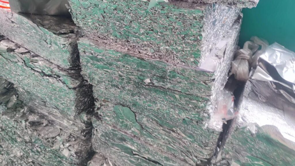 aluminum scrap in foil container production factory
